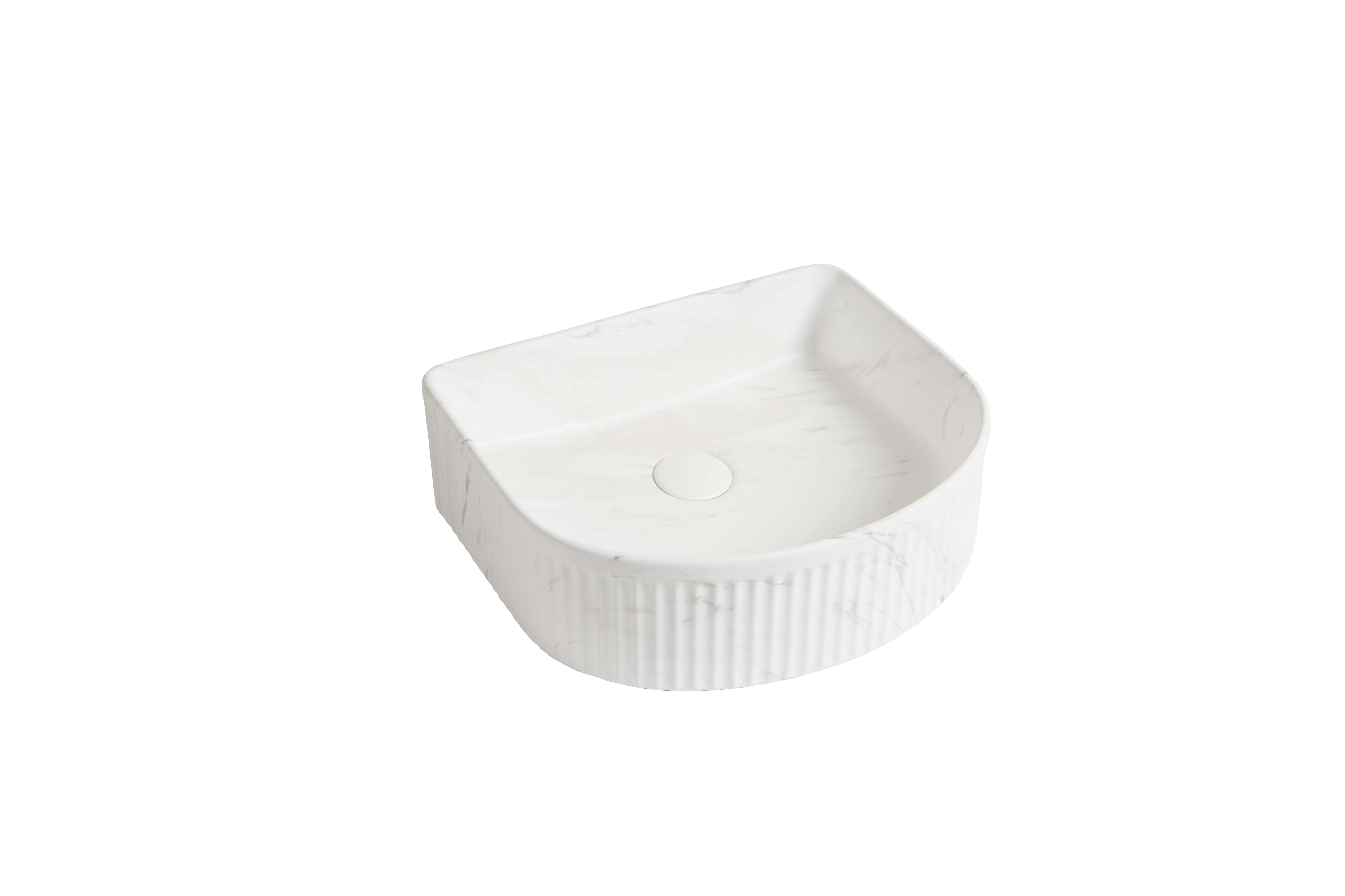 The Quadra Fluted Semi-Cube Basin A724