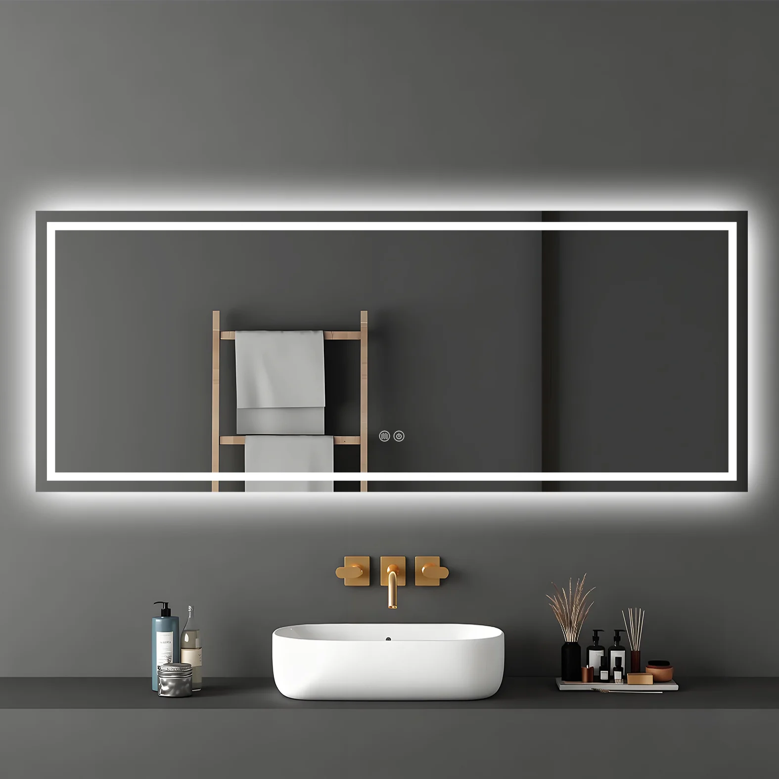 Vista Glow Aluminium LED Mirror SQ19075