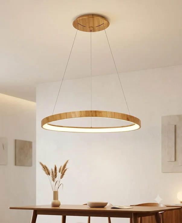 The Aura Floating Timber Ring Pendant  P0021-D40 WD