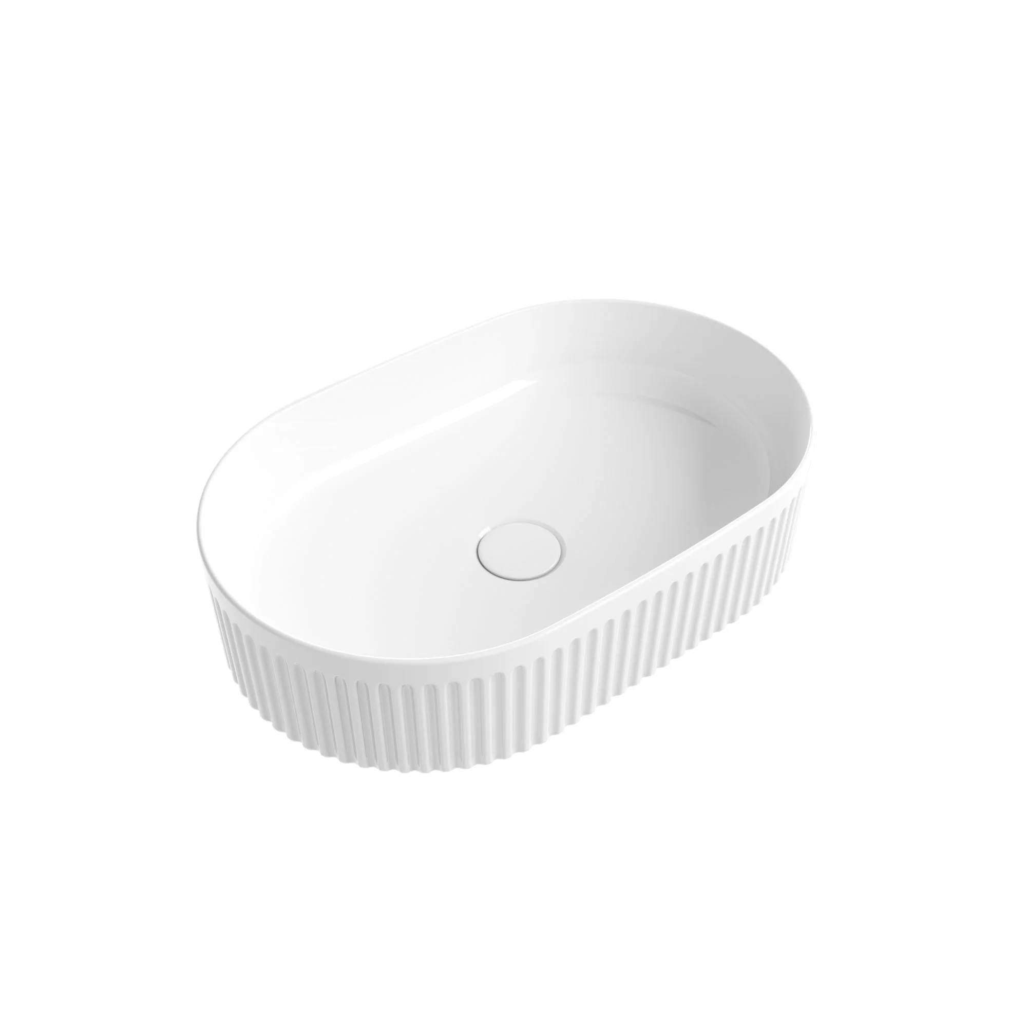 Fluted Oval Vessel Basin M8389