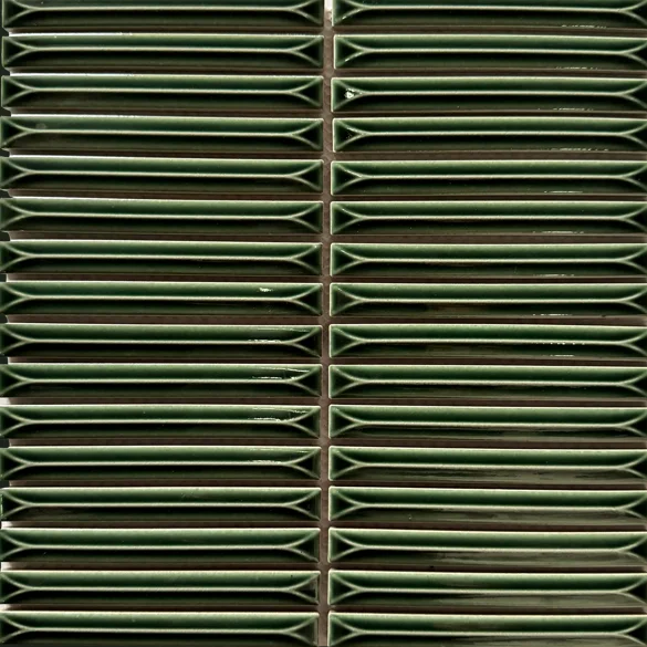 The Moss Fluted Architectural Green Tile MT15145006.